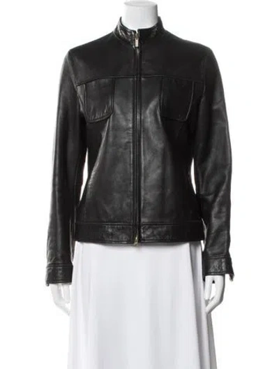 Pre-owned Nicole Miller Biker Jacket In Black