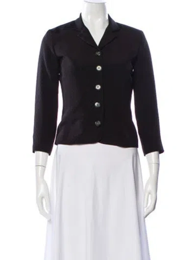 Pre-owned Nicole Miller Blazer In Black