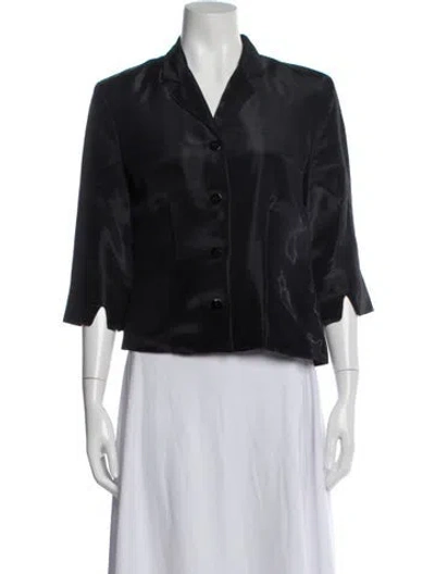 Pre-owned Nicole Miller Blazer In Black