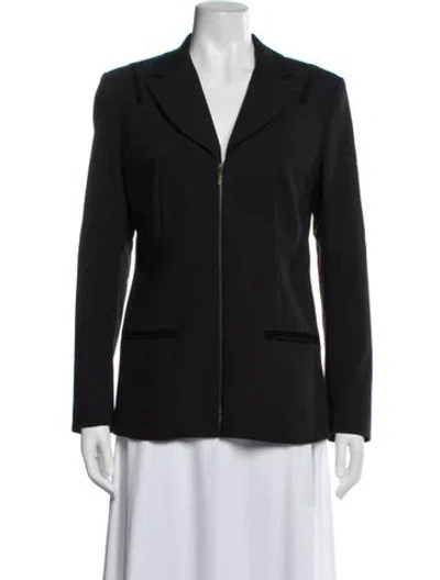 Pre-owned Nicole Miller Blazer In Black