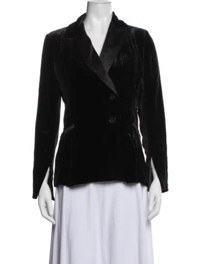 Pre-owned Nicole Miller Blazer In Black