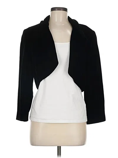 Pre-owned Nicole Miller Blazer Jacket In Black