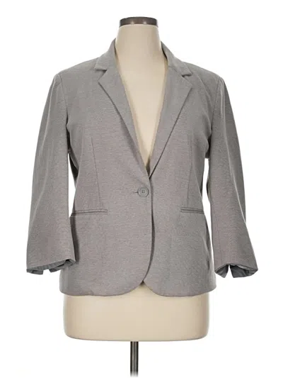 Pre-owned Nicole Miller Blazer Jacket In Gray