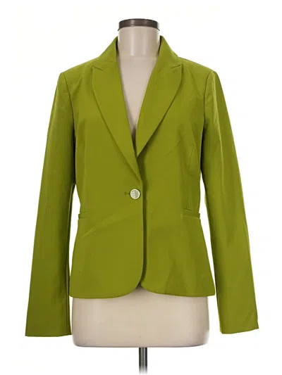 Pre-owned Nicole Miller Blazer Jacket In Green
