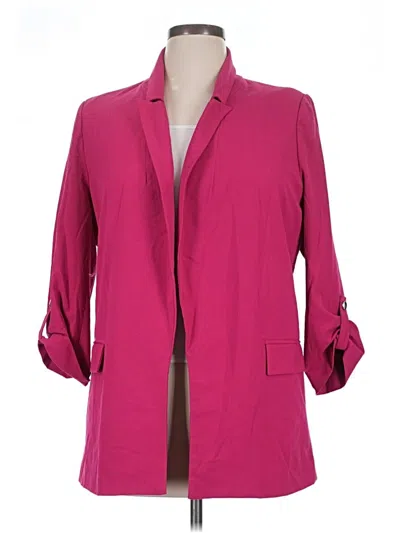 Pre-owned Nicole Miller Blazer Jacket In Pink