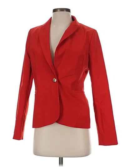 Pre-owned Nicole Miller Blazer Jacket In Red