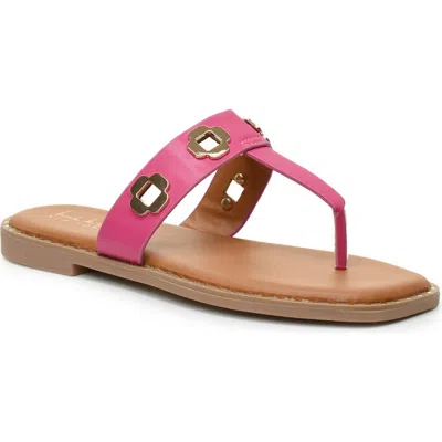 Nicole Miller Bling Thong Sandal In Pink