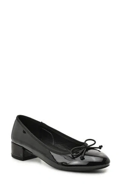 Nicole Miller Block Heel Dress Pump In Black Patent