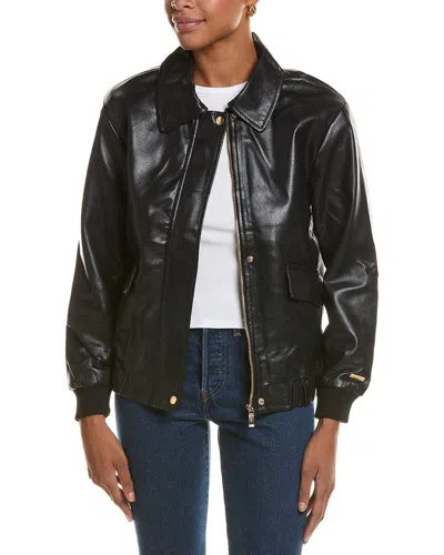 Nicole Miller Bomber Jacket In Black