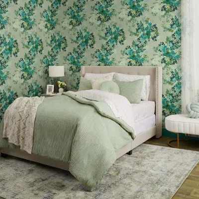 Nicole Miller Botanic Peel & Stick Wallpaper In Green