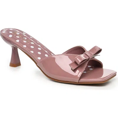 Nicole Miller Bow Heeled Sandal In Pink