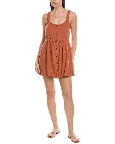 Nicole Miller Button Front Dress In Brown
