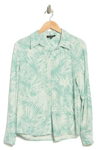 Nicole Miller Button-up Shirt In Green