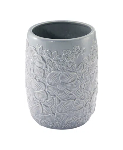 Nicole Miller Camille 10" Decorative Wastebasket In Gray