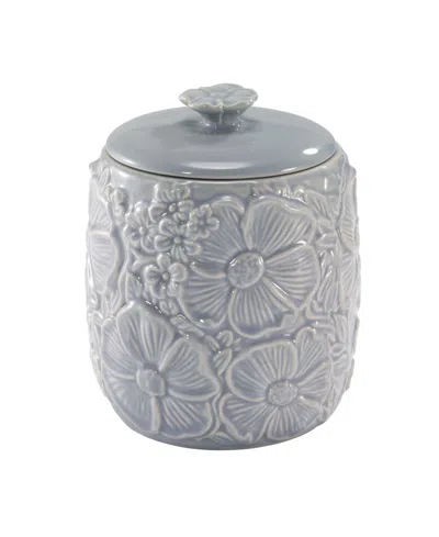 Nicole Miller Camille 5" Decorative Covered Jar In Gray