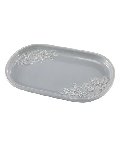Nicole Miller Camille 5.5" Decorative Vanity Tray In Gray
