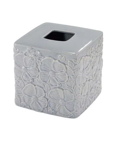 Nicole Miller Camille 6" Decorative Tissue Box Cover In Gray