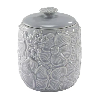 Nicole Miller Camille Bathroom Canister In Gray