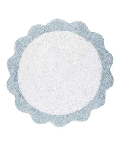 Nicole Miller Camille Decorative Bath Rug, 30" X 30" In Blue