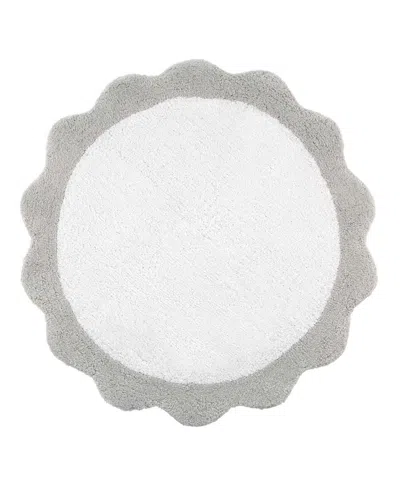 Nicole Miller Camille Decorative Bath Rug, 30" X 30" In Gray