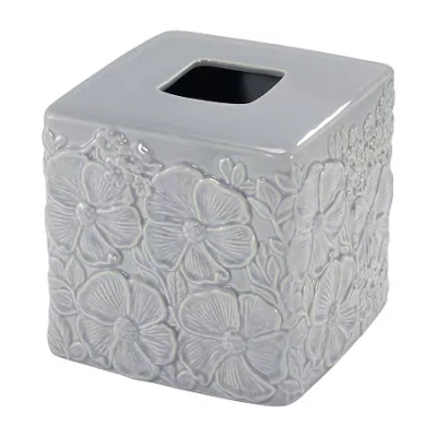 Nicole Miller Camille Tissue Box Cover In Blue