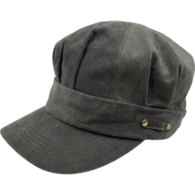 Nicole Miller Canvas Cadet Hat In Gray