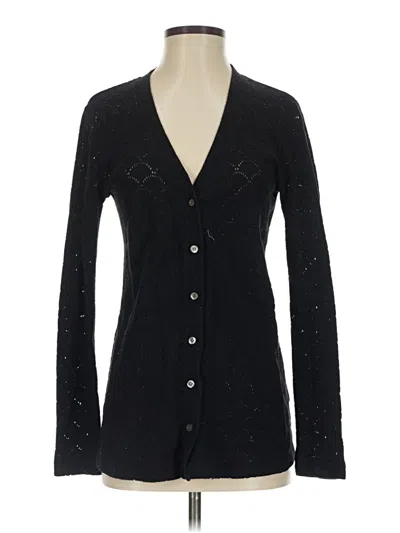 Pre-owned Nicole Miller Cardigan Sweater In Black