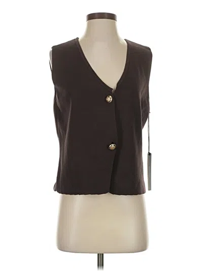 Nicole Miller Cardigan Sweater In Brown