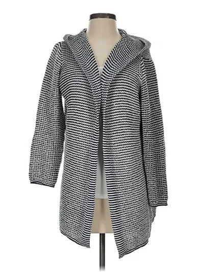 Pre-owned Nicole Miller Cardigan Sweater In Gray