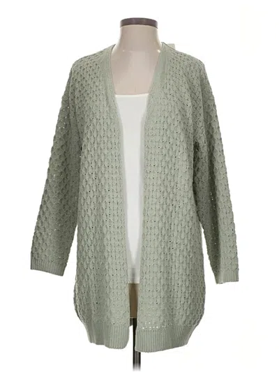 Pre-owned Nicole Miller Cardigan Sweater In Green