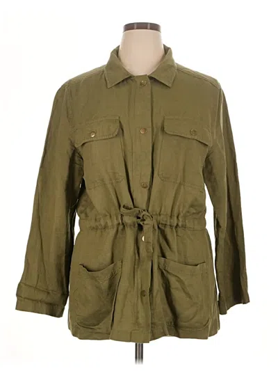 Pre-owned Nicole Miller Cardigan Sweater In Green