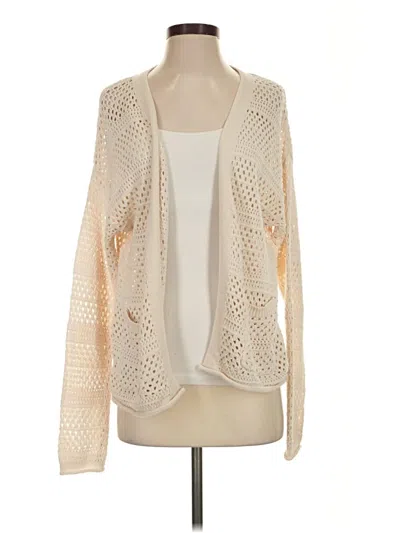Pre-owned Nicole Miller Cardigan Sweater In Ivory