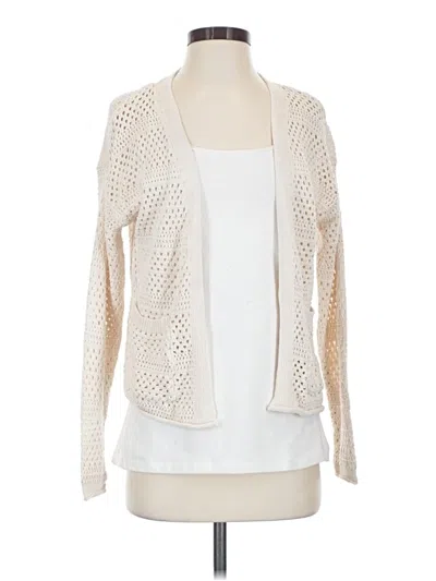 Pre-owned Nicole Miller Cardigan Sweater In Ivory