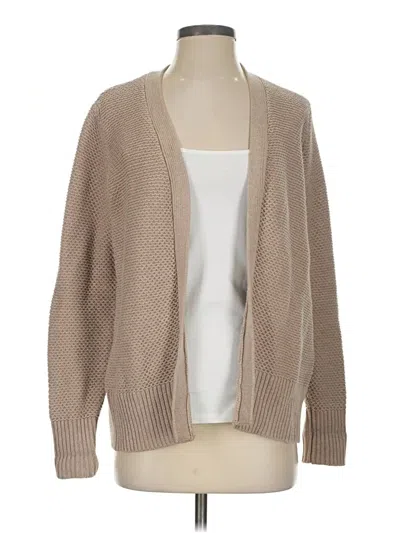 Pre-owned Nicole Miller Cardigan Sweater In Tan