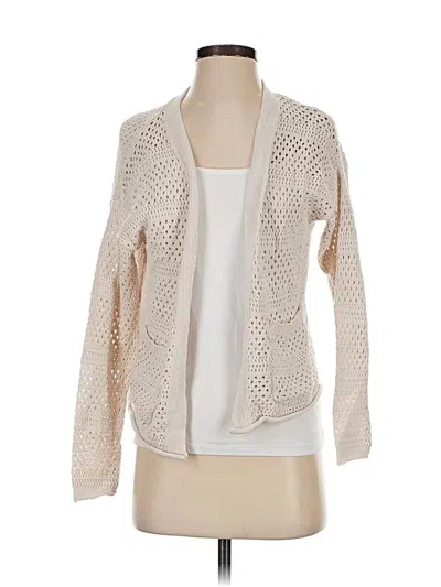 Pre-owned Nicole Miller Cardigan Sweater In White