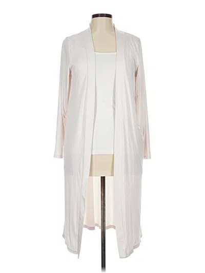 Pre-owned Nicole Miller Cardigan Sweater In White