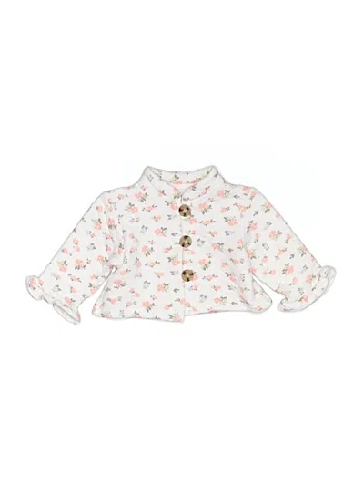 Pre-owned Nicole Miller Babies' Cardigan Sweater In White