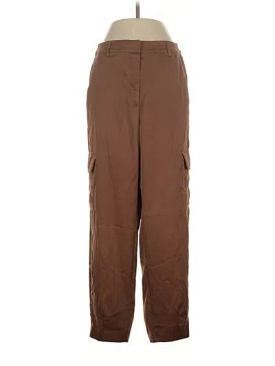 Pre-owned Nicole Miller Cargo Pants In Brown