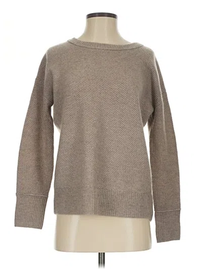 Pre-owned Nicole Miller Cashmere Pullover Sweater In Brown