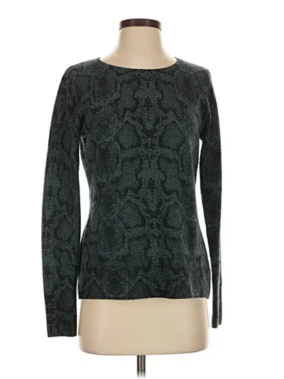 Pre-owned Nicole Miller Cashmere Pullover Sweater In Green