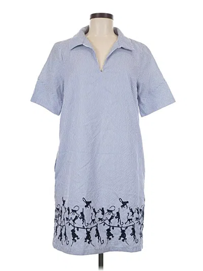 Pre-owned Nicole Miller Casual Dress In Blue