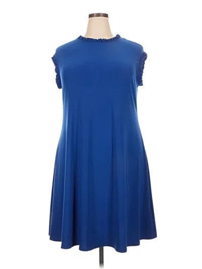 Pre-owned Nicole Miller Casual Dress In Blue