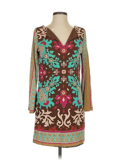 Pre-owned Nicole Miller Casual Dress In Brown