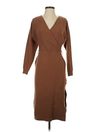 Pre-owned Nicole Miller Casual Dress In Brown