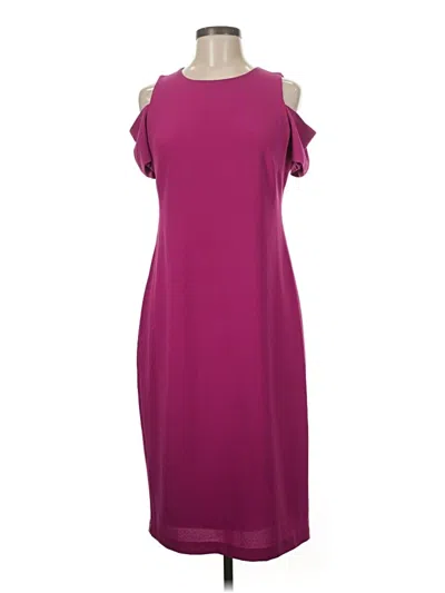 Pre-owned Nicole Miller Casual Dress In Burgundy