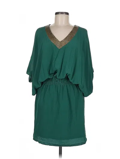 Pre-owned Nicole Miller Casual Dress In Green