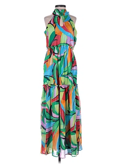 Pre-owned Nicole Miller Casual Dress In Green