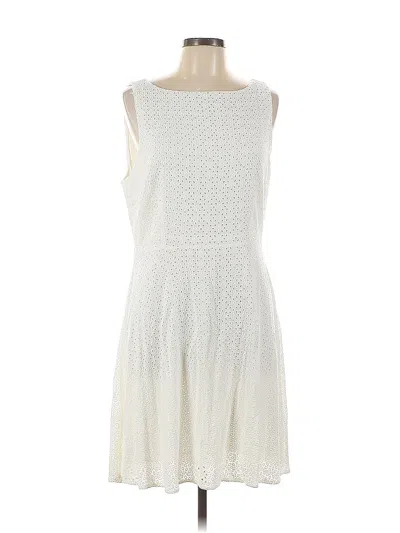 Pre-owned Nicole Miller Casual Dress In White