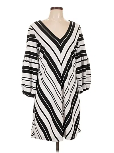 Pre-owned Nicole Miller Casual Dress In White
