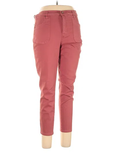 Pre-owned Nicole Miller Casual Pants In Burgundy